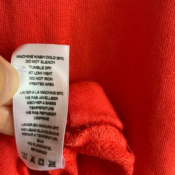 Sundry Raglan sleeve Heart print Sweatshirt Cherry - Picture 8 of 13